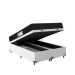 Cama Box Baú Queen Bipartido + Colchão D33 One Face - 61x158x198cm - Couro Branco