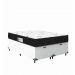 Cama Box Baú Queen Bipartido + Colchão D33 One Face - 61x158x198cm - Couro Branco