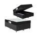 Cama Box Baú Queen Bipartido + Colchão D33 One Face - 61x158x198cm - Couro Preto