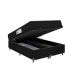 Cama Box Baú Queen Bipartido + Colchão D33 One Face - 61x158x198cm - Suede Preto