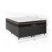 Cama Box Baú Queen Bipartido + Colchão Paris Molas Ensacadas Pocket - 66x158x198cm - Couro Preto