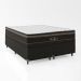 Cama Box Baú Queen Bipartido + Colchão Paris Molas Ensacadas Pocket - 66x158x198cm - Jacquard Marrom