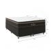 Cama Box Baú Queen Bipartido + Colchão Paris Molas Ensacadas Pocket - 66x158x198cm - Jacquard Marrom