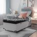 Cama Box Baú Solteiro + Colchão D20 - 56x88x188cm - Couro Branco