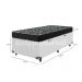 Cama Box Baú Solteiro + Colchão D20 - 56x88x188cm - Couro Branco