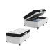 Cama Box Baú Solteiro + Colchão D33 One Face - 61x88x188cm - Couro Branco