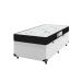 Cama Box Baú Solteiro + Colchão D33 One Face - 61x88x188cm - Couro Branco