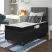Cama Box Baú Solteiro + Colchão D33 One Face - 61x88x188cm - Couro Preto