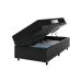 Cama Box Baú Solteiro + Colchão D33 One Face - 61x88x188cm - Couro Preto
