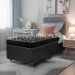 Cama Box Baú Solteiro + Colchão Espuma D20 - 56x88x188cm - Couro Preto