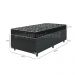 Cama Box Baú Solteiro + Colchão Espuma D20 - 56x88x188cm - Couro Preto
