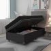 Cama Box Baú Solteiro + Colchão Espuma D20 - 56x88x188cm - Suede Preto