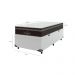 Cama Box Baú Solteiro + Colchão Paris Molas Ensacadas Pocket - 66x88x188cm - Couro Branco