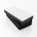 Cama Box Baú Solteiro + Colchão Paris Molas Ensacadas Pocket - 66x88x188cm - Couro Preto