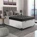 Cama Box Baú Viúva + Colchão D20 - 56x128x188cm - Couro Branco
