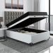 Cama Box Baú Viúva + Colchão D20 - 56x128x188cm - Couro Branco