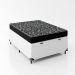 Cama Box Baú Viúva + Colchão D20 - 56x128x188cm - Couro Branco