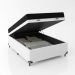 Cama Box Baú Viúva + Colchão D20 - 56x128x188cm - Couro Branco