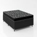 Cama Box Baú Viúva + Colchão D20 - 56x128x188cm - Couro Preto
