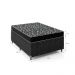 Cama Box Baú Viúva + Colchão D20 - 56x128x188cm - Suede Preto