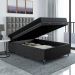Cama Box Baú Viúva + Colchão D20 - 56x128x188cm - Suede Preto