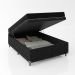 Cama Box Baú Viúva + Colchão D20 - 56x128x188cm - Suede Preto