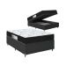 Cama Box Baú Viúva + Colchão D33 One Face - 61x128x188cm - Couro Preto