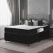Cama Box Baú Viúva + Colchão D33 One Face - 61x128x188cm - Suede Preto