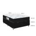 Cama Box Baú Viúva + Colchão D33 One Face - 61x128x188cm - Suede Preto