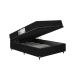 Cama Box Baú Viúva + Colchão D33 One Face - 61x128x188cm - Suede Preto