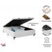 Cama Box Baú Viúva + Colchão D33 One Face - Couro Branco