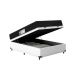 Cama Box Baú Viúva + Colchão D33 One Face - Couro Branco