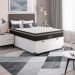 Cama Box Baú Viúva + Colchão Paris Molas Ensacadas Pocket - 66x128x188cm - Couro Branco