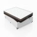Cama Box Baú Viúva + Colchão Paris Molas Ensacadas Pocket - 66x128x188cm - Couro Branco
