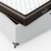 Cama Box Baú Viúva + Colchão Paris Molas Ensacadas Pocket - 66x128x188cm - Couro Branco
