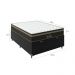Cama Box Baú Viúva + Colchão Paris Molas Ensacadas Pocket - 66x128x188cm - Couro Preto