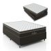 Cama Box Casal + Colchão Paris Molas Ensacadas Pocket - 61x138x188cm - Jacquard Marrom