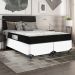 Cama Box Casal Bipartido + Colchão D33 One Face - 56x138x188cm - Couro Branco