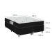 Cama Box Casal Bipartido + Colchão D33 One Face - 56x138x188cm - Suede Preto