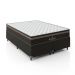 Cama Box Casal Bipartido + Colchão Paris Molas Ensacadas Pocket - 61x138x188cm - Jacquard Marrom