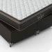 Cama Box Casal Bipartido + Colchão Paris Molas Ensacadas Pocket - 61x138x188cm - Jacquard Marrom