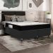 Cama Box Queen Bipartido + Colchão D33 One Face - 56x158x198cm  - Couro Preto