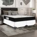 Cama Box Queen Bipartido + Colchão D33 One Face - 56x158x198cm - Couro Branco