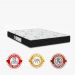 Cama Box Queen Bipartido + Colchão D33 One Face - 56x158x198cm - Couro Branco