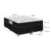 Cama Box Queen Bipartido + Colchão D33 One Face - 56x158x198cm - Suede Preto
