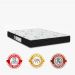 Cama Box Queen Bipartido + Colchão D33 One Face - 56x158x198cm - Suede Preto