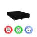 Cama Box Queen Bipartido + Colchão D33 One Face - 56x158x198cm - Suede Preto