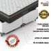 Cama Box Queen Bipartido + Colchão Paris Molas Ensacadas Pocket - 61x158x198cm - Couro Branco