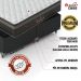 Cama Box Queen Bipartido + Colchão Paris Molas Ensacadas Pocket - 61x158x198cm - Couro Preto