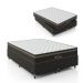 Cama Box Queen Bipartido + Colchão Paris Molas Ensacadas Pocket - 61x158x198cm - Jacquard Marrom
